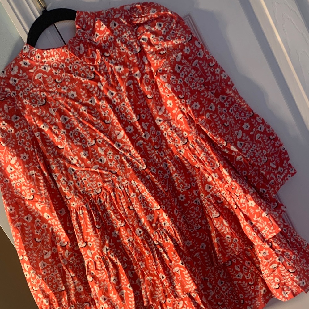 Janie and Jack orange  Floral Blouse